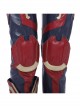 Captain Marvel Carol Danvers Red Version Battle Suit Halloween Cosplay Costume Full Set