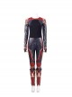 Captain Marvel Carol Danvers Red Version Battle Suit Halloween Cosplay Costume Full Set
