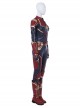 Captain Marvel Carol Danvers Red Version Battle Suit Halloween Cosplay Costume Full Set