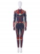 Captain Marvel Carol Danvers Red Version Battle Suit Halloween Cosplay Costume Full Set