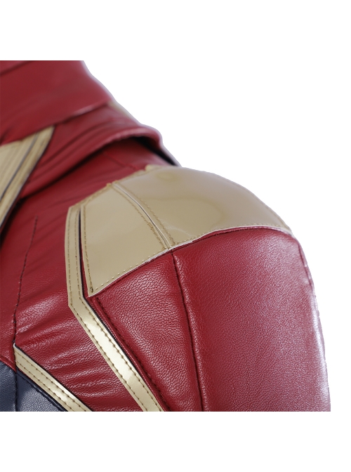 Captain Marvel Carol Danvers Red Version Battle Suit Halloween Cosplay Costume Full Set