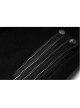 Skull Button Braided Belt Metal Rings Decoration Black Punk Twill Velvet Trousers