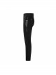 Skull Button Braided Belt Metal Rings Decoration Black Punk Twill Velvet Trousers