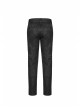 Jacquard Tatting Retro Carved Buttons Waistband Black Gothic Pants