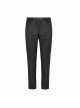 Jacquard Tatting Retro Carved Buttons Waistband Black Gothic Pants