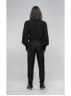 Jacquard Tatting Retro Carved Buttons Waistband Black Gothic Pants