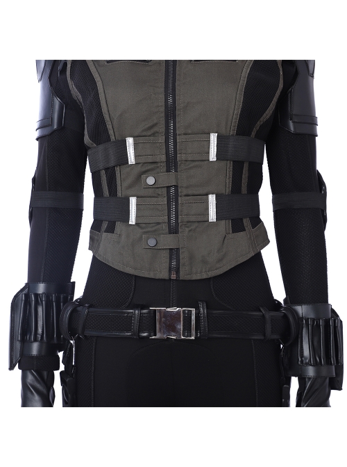 Avengers Infinity War Black Widow Army Green Version Battle Suit Halloween Cosplay Costume Full Set