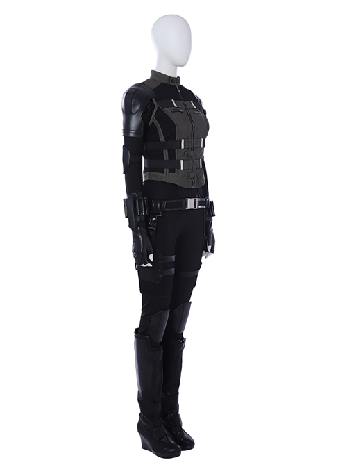 Avengers Infinity War Black Widow Army Green Version Battle Suit Halloween Cosplay Costume Full Set