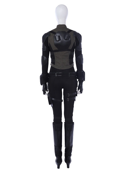 Avengers Infinity War Black Widow Army Green Version Battle Suit Halloween Cosplay Costume Full Set