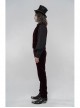 Weft Velvet Waist Embroidered Retro Button Exquisite Wine Red Gothic Trousers