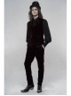Weft Velvet Waist Embroidered Retro Button Exquisite Wine Red Gothic Trousers
