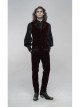 Weft Velvet Waist Embroidered Retro Button Exquisite Wine Red Gothic Trousers