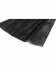 Jacquard Mesh Printed Python Texture Waistband Fringe Mesh Hem Black Gothic Flared Trousers
