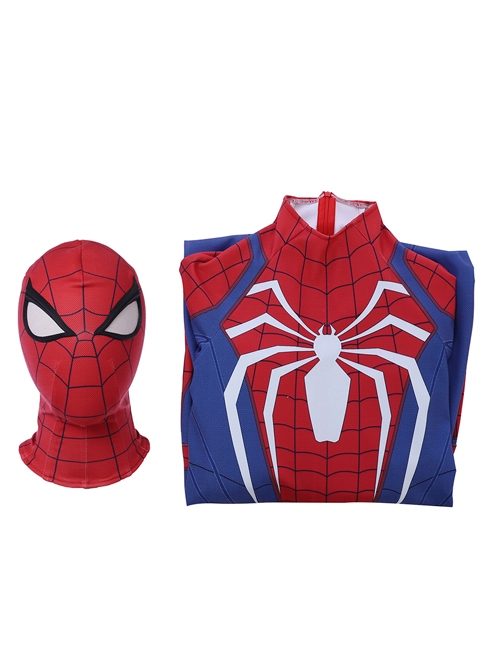 PS4 Game Version Spider-Man Peter Parker Battle Suit Halloween Cosplay Costume Full Set