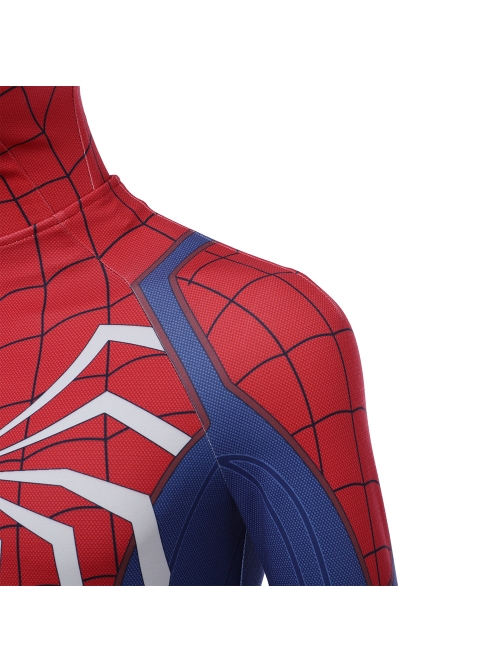 PS4 Game Version Spider-Man Peter Parker Battle Suit Halloween Cosplay Costume Full Set