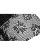 Black Lolita Lace Mesh Imitation Silk Crepe Off-Shoulder Long Sleeve Back Lace-Up Irregular Sharp Corners Hem Gothic Dress