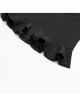 Lace High Collar Chest Frill Lace-Up Horn Sleeves Lace Cuff Short Black Gothic Lolita Blouse