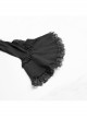 Lace High Collar Chest Frill Lace-Up Horn Sleeves Lace Cuff Short Black Gothic Lolita Blouse