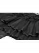 Irregular Texture Net Splice Delicacy Jacquard High Collar Big Puff Sleeves Lace Cuff Black Gothic Lolita Blouse