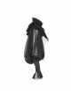 Irregular Texture Net Splice Delicacy Jacquard High Collar Big Puff Sleeves Lace Cuff Black Gothic Lolita Blouse