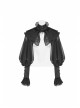 Irregular Texture Net Splice Delicacy Jacquard High Collar Big Puff Sleeves Lace Cuff Black Gothic Lolita Blouse