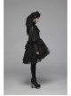 Irregular Texture Net Splice Delicacy Jacquard High Collar Big Puff Sleeves Lace Cuff Black Gothic Lolita Blouse