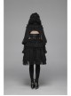 Irregular Texture Net Splice Delicacy Jacquard High Collar Big Puff Sleeves Lace Cuff Black Gothic Lolita Blouse