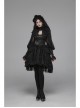 Irregular Texture Net Splice Delicacy Jacquard High Collar Big Puff Sleeves Lace Cuff Black Gothic Lolita Blouse