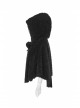 Plush Heart-Shaped Hollow-Out Ball Cap Rope Irregular Hem Black Gothic Lolita Hooded Cape