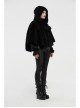 Plush Heart-Shaped Hollow-Out Ball Cap Rope Irregular Hem Black Gothic Lolita Hooded Cape