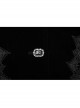 Fur Collar Front Placket Glass Imitation Diamond Buttons Back Waist Lace-Up Black Gothic Velveteen Woven Long Coat
