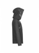 Coarse Grain Wool Weave V-Neck Chest Lace-Up Leather Bandage Black Punk Hooded Sweater