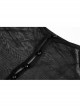 Mesh High Collar Chest Positioning Lace Decals Decoration Horn Sleeves Open Forklift Hem Black Gothic Long Dress