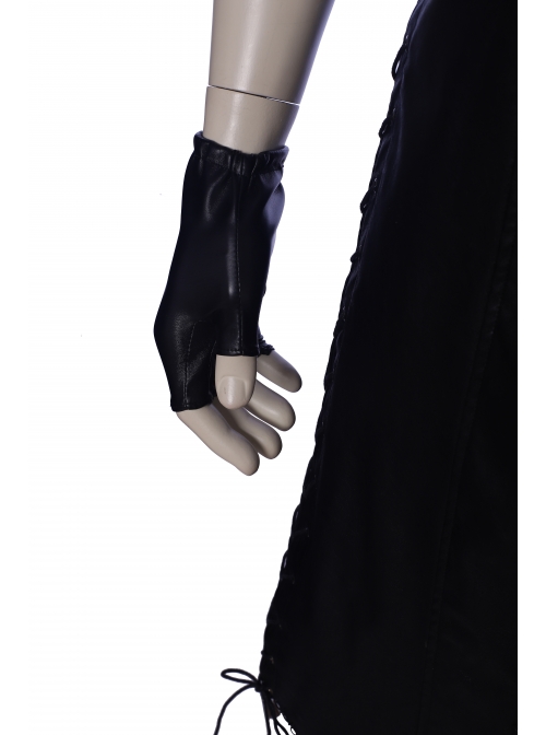 Devil May Cry 5 V The Mysterious One Halloween Cosplay Costume Black Long Vest Full Set