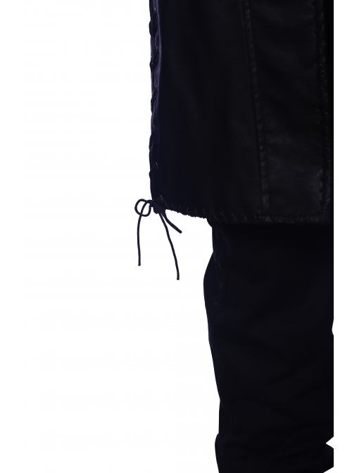 Devil May Cry 5 V The Mysterious One Halloween Cosplay Costume Black Long Vest Full Set