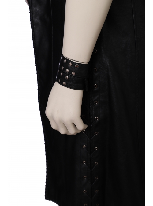 Devil May Cry 5 V The Mysterious One Halloween Cosplay Costume Black Long Vest Full Set