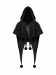 Black Lolita Chest Lace-Up Frill Woolly Ball Hem Black Gothic Coral Velvet Short Cloak
