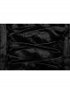 Square Collar Cheat Retro Pattern Ribbon Decoration Long Sleeves Frill Cuff Back Lace-Up Black Gothic Long Velvet Dress