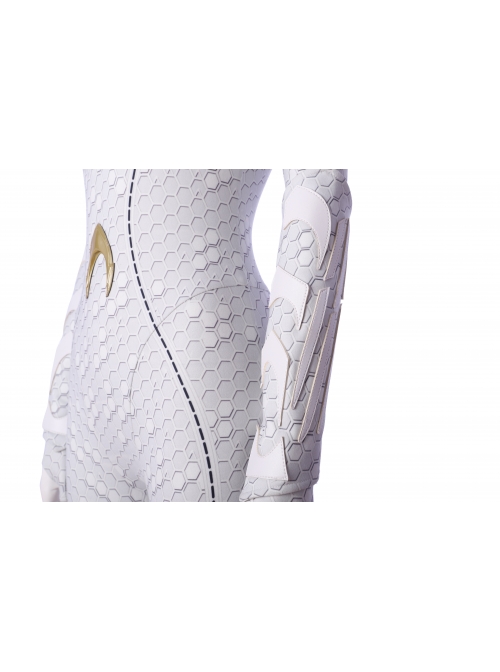 Aquaman Queen Atlanna White Battle Suit Halloween Cosplay Costume Full Set