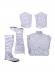 Aquaman Queen Atlanna White Battle Suit Halloween Cosplay Costume Full Set