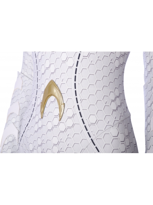 Aquaman Queen Atlanna White Battle Suit Halloween Cosplay Costume Full Set
