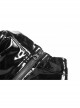 Gloss Coated Knit Small High Collar Off-Shoulder Chest Hollow-Out Lace-Up Back Zipper High Waist Black Punk Mini Dress