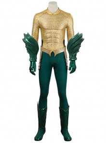 Aquaman Arthur Curry Battle Suit Halloween Cosplay Costume Full Set