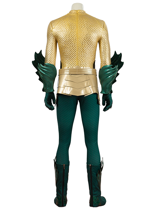 Aquaman Arthur Curry Battle Suit Halloween Cosplay Costume Full Set