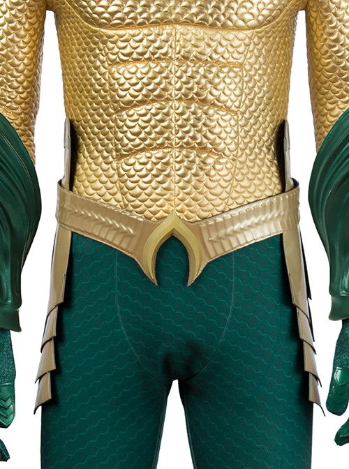 Aquaman Arthur Curry Battle Suit Halloween Cosplay Costume Full Set