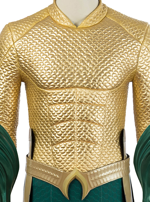 Aquaman Arthur Curry Battle Suit Halloween Cosplay Costume Full Set