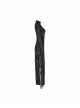 Small High Collar Chest Heart-Shaped Hollow-Out Long Sleeves Lace Sleeve Hem Slit Lace-Up Black Gothic Maxi Dress