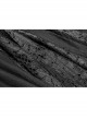 Metal Ring Braided Belt Inkjet Gradient Splice Asymmetric Lace Hem Black Punk Skirt