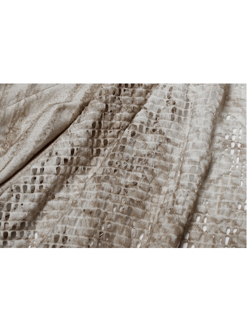 Metal Ring Braided Belt Inkjet Gradient Splice Asymmetric Lace Hem White Punk Skirt