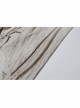 Metal Ring Braided Belt Inkjet Gradient Splice Asymmetric Lace Hem White Punk Skirt